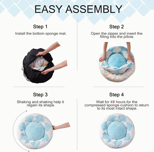 Calming Donut Cat Bed – Soft Plush Anti-Anxiety Bed for Cats & Small Dogs