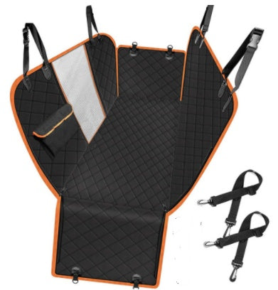 Dog Car Seat Cover Hammock with Mesh Window – Waterproof Back Seat Protector for Cars & SUVs