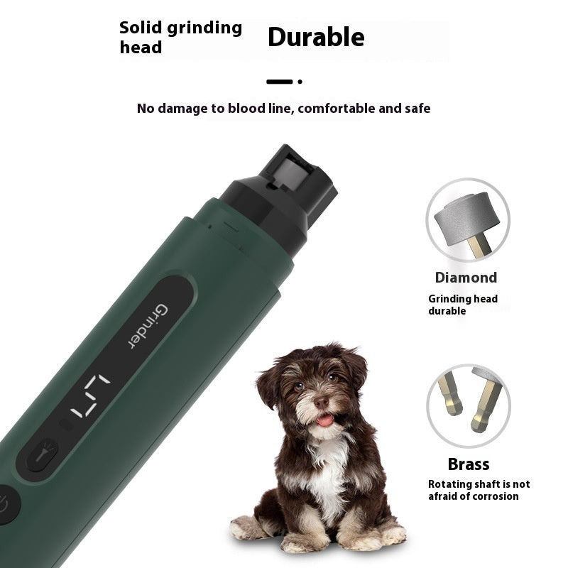 Electric Dog & Cat Nail Grinder – Quiet, Rechargeable, 5-Speed