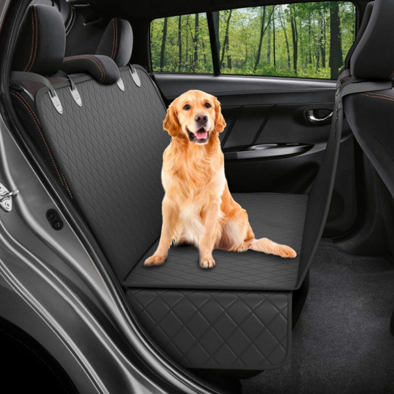 Dog Car Seat Cover Hammock with Mesh Window – Waterproof Back Seat Protector for Cars & SUVs