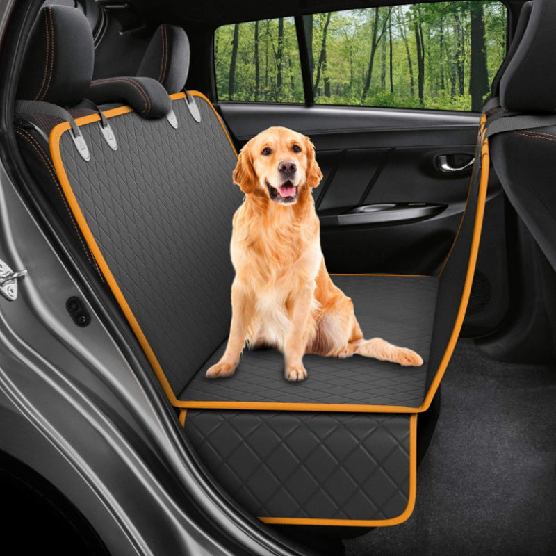 Dog Car Seat Cover Hammock with Mesh Window – Waterproof Back Seat Protector for Cars & SUVs