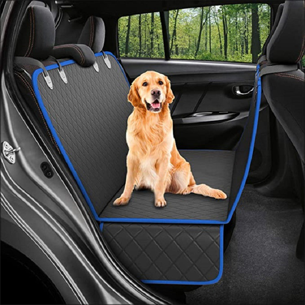 Dog Car Seat Cover Hammock with Mesh Window – Waterproof Back Seat Protector for Cars & SUVs